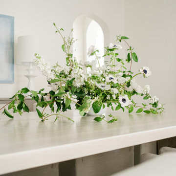 CUSTOM WHITE WASHED WHITE OAK DINING TABLE