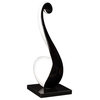Black and White Lacquered Swan Sculpture
