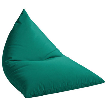 Sorra Home Canvas Teal Outdoor Bean Lounger 54 in W x 38 in W x 21 in H