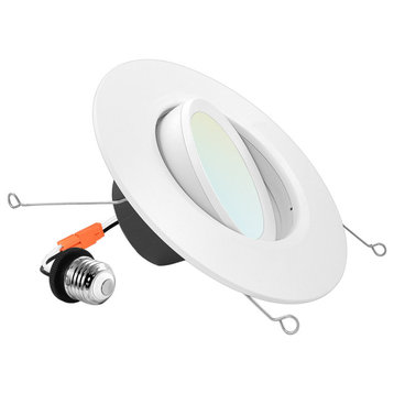 Luxrite 5/6" Gimbal LED Recessed Light 11W=90W 5 Color Options