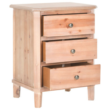 Washington End Table With Storage Drawers Honey/Natural