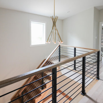 Project #71 | Modern Hickory Staircase with Horizontal Balustrade