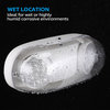 12-Pack LED Wet Location Outdoor Emergency Light With Battery Backup, UL Listed