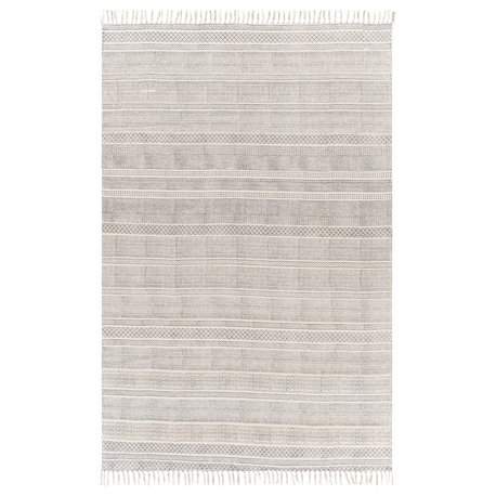 July Global Area Rug, Gray/White, 6'x9'