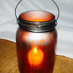 Handcrafted Candle Jar (Mercury) / Wire Handle - Candles