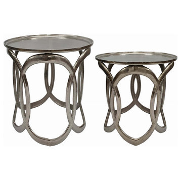 Nesting End or Side Table, Nickel