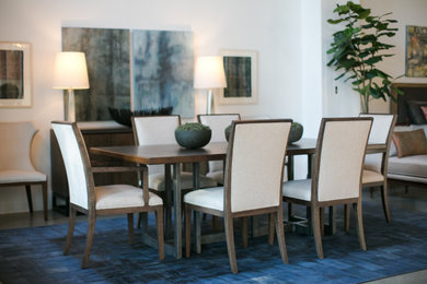 Example of a transitional dining room design in Indianapolis