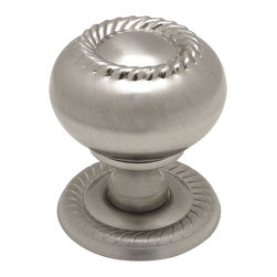 Cosmas - Cosmas 4040SN Satin Nickel Cabinet Knob With Matching Backplate, Set of 5 - Cabinet And Drawer Knobs