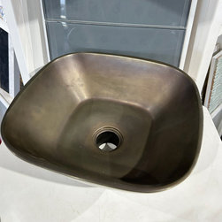 12&rdquo; Elite Square Bronze Sink - Bathroom Sinks