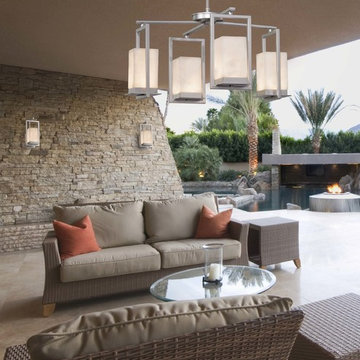 Clouds™ Laguna 4-Light Outdoor Chandelier - Brushed Nickel - LED