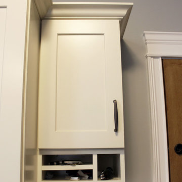 Mud Room with Waypoint Cream Storage Cabinets and Lockers ~ Medina, OH