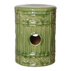Moss Craft Bamboo Ceramic Garden Stool - Accent And Garden Stools