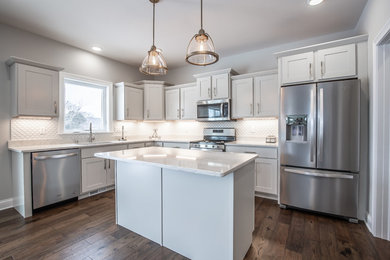Example of a minimalist kitchen design in Other