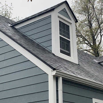 James Hardie Cedarmill Lap Siding with White James Hardie Trim