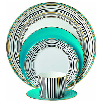 Wedgwood Vibrance Turquoise 5PPS Dinnerware New in Box