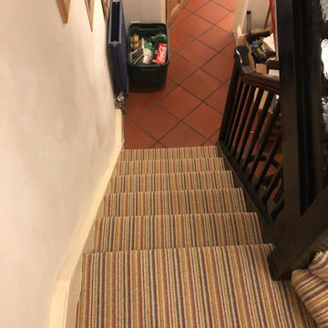 Striped Carpet Runner To Stairs In Soho