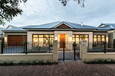 Photo of a traditional home design in Adelaide.