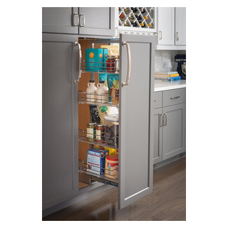 Hardware Resources 6 Inch Width x 11-1/8 Inch Depth x 36 Inch Height Wall  Cabinet Filler Pullout Organizer, Wood, Min. Cabinet Opening: 6 Inch Width  WFPO636