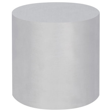 Carvey Round Accent Table Stainless Steel