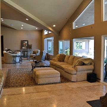 Mediterranean Villa living room addition and remodel