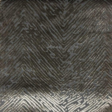 Kentish Burnout Velvet Upholstery Fabric, Otter