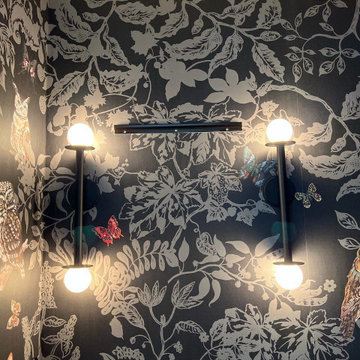 Powder room wallpaper installation Tacoma, WA