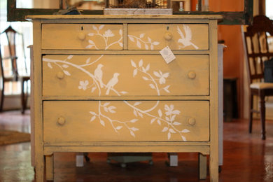 Dresser with birds and branches