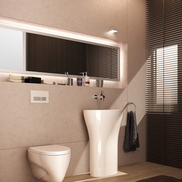 Simple & Sleek Geberit Powder Room