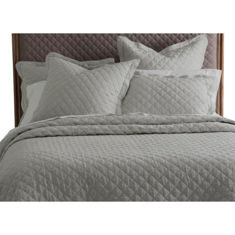 Oslo 6-Piece King Linen Quilt Set - Gray