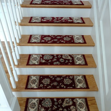 Ancient Garden 57365-1464 Red Custom Stair Treads With Pie Shapes