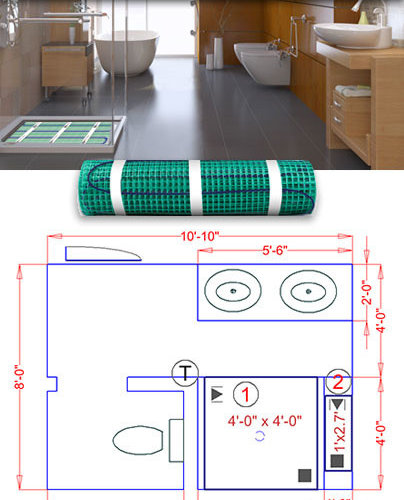 electric radiant floor heating cheap