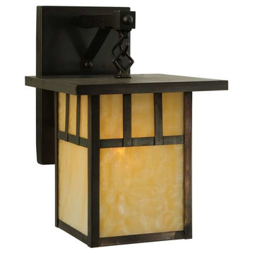 9W Hyde Park Double Bar Mission Straight Arm Wall Sconce