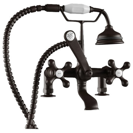 Classic Telephone Faucet Deck Mount Plumbing Package, Oil Rubbed Bronze