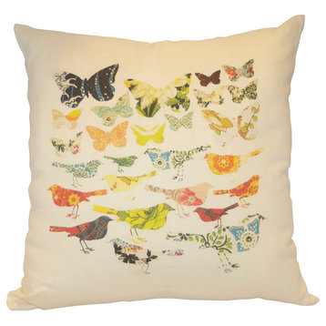 Juniper Road Collection, Birds and Butterflies, Sunbrella With Polyester Insert
