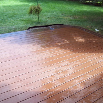 TREX TRANSCENDS FIRE PIT COLOR DECK WITH VL BORDER