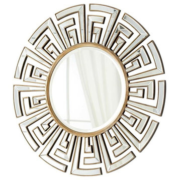 Cleopatra Mirror In Clear And Gold Finish