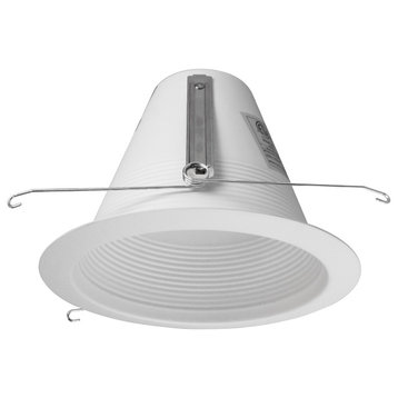 6 in. Airtight Recessed Cone Baffle Trim, Fits 6 inch Housings, White, Dry Location Rated