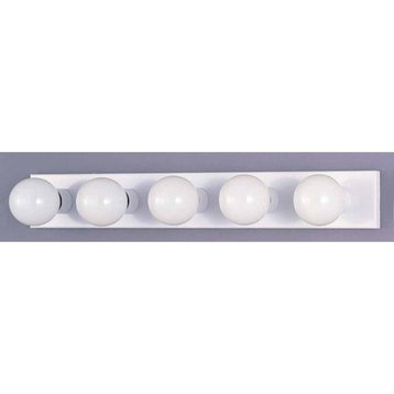 Volume Lighting V1025 5 Light 30"W Bathroom Vanity Strip - White