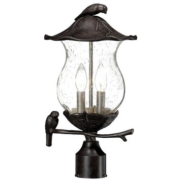 Acclaim Avian 2-Light Outdoor Post Mount 7567BC/SD - Black Coral