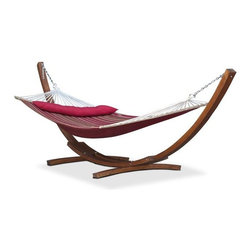 Urban Home Stafford Red Stripe Hammock - Outdoor Chaise Lounges