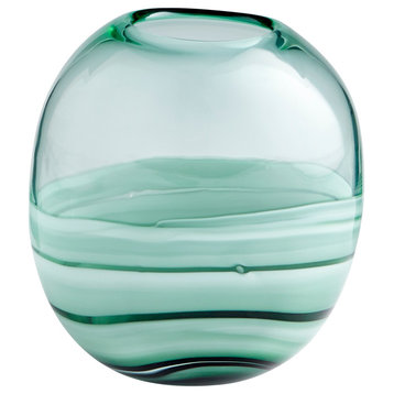 Torrent Vase, Green-Squat