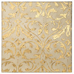 Varaluz - Gold Damask Trefoil Wall Art - Ivory/Gold - We handcraft light fixtures and furniture out of eco-friendly materials. Some people might find what we do a bit extreme...glass shades made of recycled bottles? Fixtures made of recycled steel? Sure thing. We are continually developing new ways of using recycled, reclaimed, natural, and sustainable materials into our fixtures. To us, it just makes sense. There is a bit too much waste in the world, and upcycling yields some pretty darn cool results. We take these responsible materials and craft fixtures the old-fashioned way with the very skilled hands of our artistic team in the Philippines.