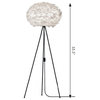 Eos Medium Tripod Floor Lamp, White/Gray