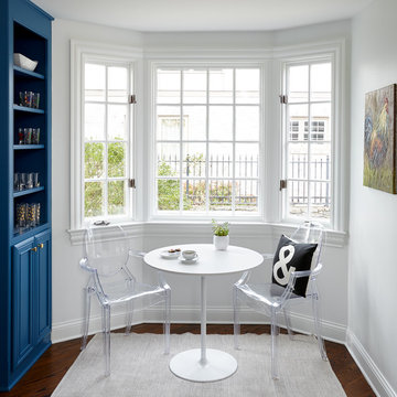 Mod Breakfast Nook with Blue and White Color Palette