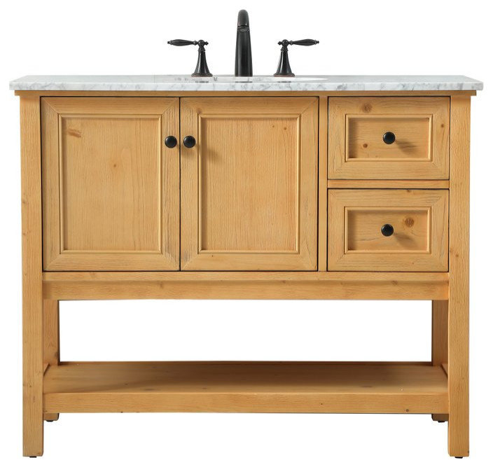 Elegant VF27042NW 42" Single Bathroom Vanity, Natural Wood ...