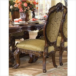 AICO Furniture - Chateau Beauvais Side Chair in Noble Bark (Set of 2) - 75003 - Dining Chairs