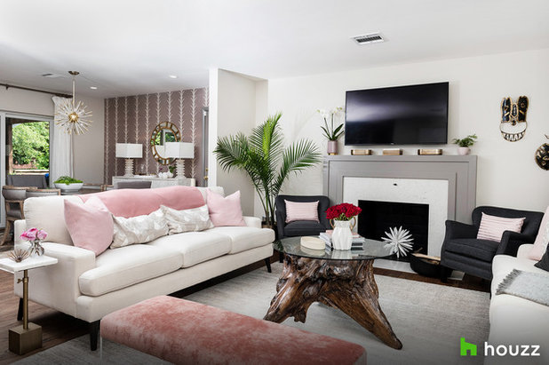 Transitional Living Room by Stephanie Gamble Interiors