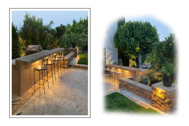Photo of a mid-sized mediterranean backyard landscaping in Orange County.
