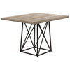 Dining Table 48" Rectangular Small Kitchen Dining Room Metal Beige Black