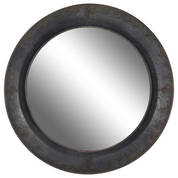 Industrial Gray Metal Wall Mirror 46015